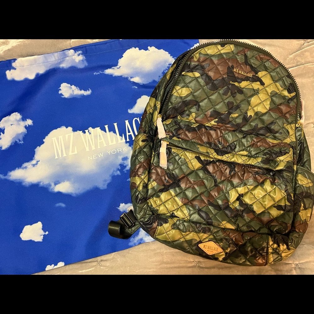 BRAND NEW MZ Wallace Metro Backpack in Green Camo NWT with dust bag